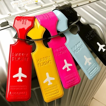 

Creative Travel Accessories Luggage Tag cover PU Leather Suitcase ID Address Holder Baggage Boarding Tags Portable Label