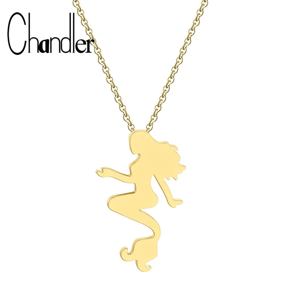 

Chandler Mermaid Pendant Necklace Gold Color Chain Necklaces For Women Fish Girls Chokers Tiny Stainless Party Jewelry Gifts