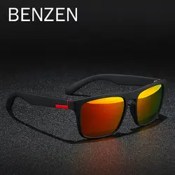 Benzen поляризованные солнцезащитные очки для мужчин рамки классический красочный мужской Защита от солнца очки UV 400 очки для вождения черный