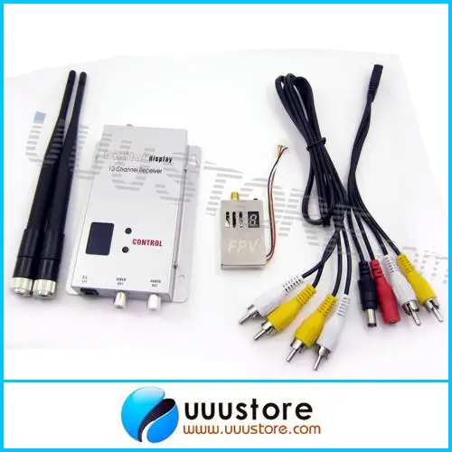 FPV 1 2Ghz 1 3Ghz 1000mW 4Channel Wireless Transmitter and 12 Channel Receiver Professional Kit Free