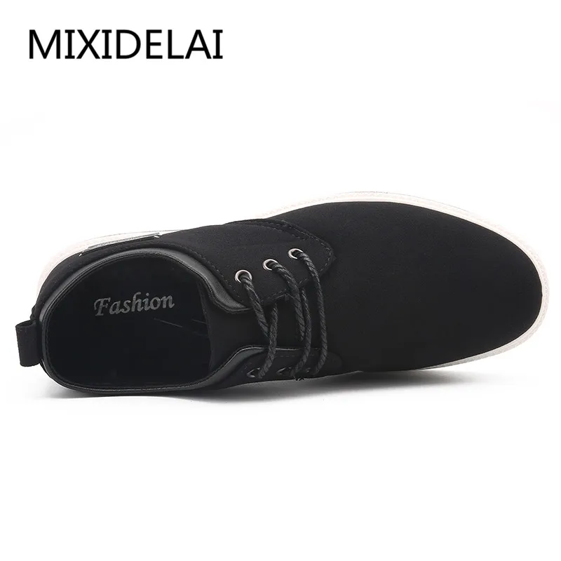 Brand Shoes Men Large Sizes 39-47 Mens Shoes Casual Lace Up Fashion flats Sneakers Men Black Men Shoes Leather Footwear