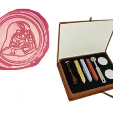 Подробная информация о DIY Звездные войны Дарт Вейдер пользовательские приглашения свадьба Воск печать штамп палку Box Set