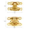 37x24mm Box Latch Clasps Antique Alloy Jewelry Box Padlock Hasp Locked Bronze Flower Wooden Wine Gift Box Handbag Parts ► Photo 2/6