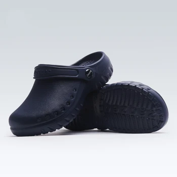 

Unisex Navy EVA Dusty Medical Slipper Patent Nursing Clogs Classic Scrub Shoes Closed Toe Clog Ultrilite Slip-On Slippers