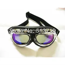 Free shipping 1x MOTORCYCLE GOGGLES TINTE STEAMPUNK HALF HELMET FLIGHT AVIATOR EYEWEAR GLASSES