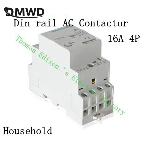 Auxiliar de partida kohtaktop CT1 25 16A 4 P 24 V 48 110 220 240 400 50or60HZ Din rail AC контактор для дома|contactor ac|contactor