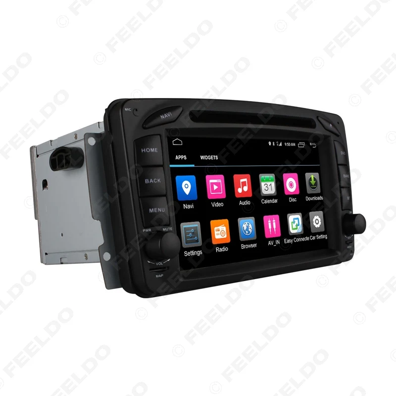 Sale FEELDO 7" Android 6.0 (64bit) DDR3 2G/16G/4G Car DVD GPS Radio Head Unit For Mercedes Benz Vaneo/Viano/Vito/C-Class W203 #2782 2