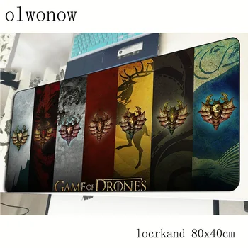 

Game of Thrones mouse pad 80x40cm Birthday mousepads best gaming mousepad gamer gel personalized mouse pads keyboard pc pad
