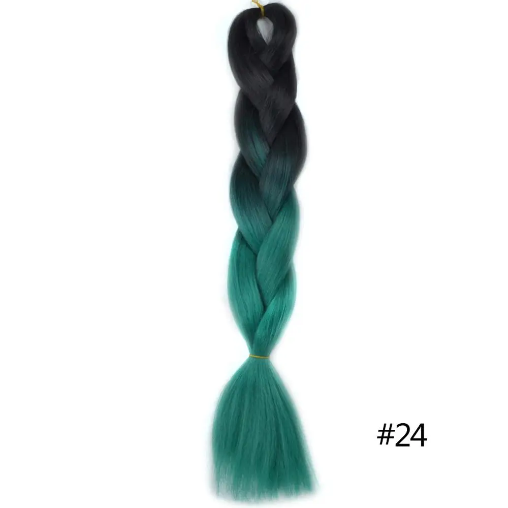 Chorliss, длинные огромные косички, Омбре, плетеные волосы, пряди, синтетические волосы для наращивания, вязанные крючком косички, натуральные, голубые, розовые, фиолетовые, светлые - Цвет: 1B/27HL