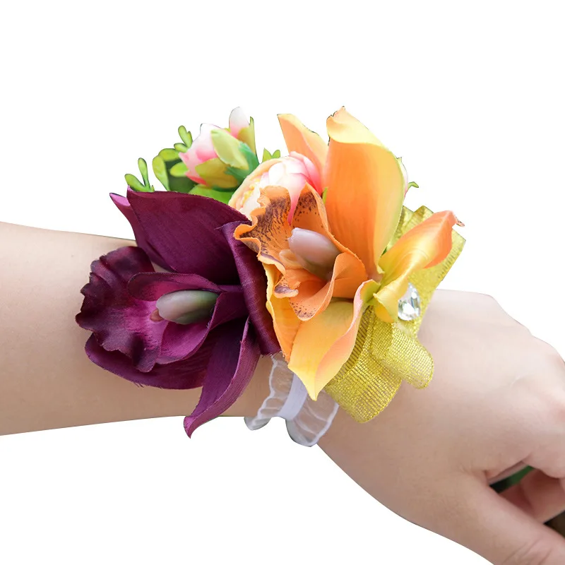 

Wrist Corsage Pearls Wedding Corsage Bracelet Wrist Flower Hand Corsage Flowers Wedding Flower Bracelet Holder Bridal Wristband