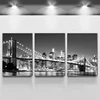 3 Piece Hot Sell Modern wall Painting New York Brooklyn bridge Home wedding Decorative Modular Picture Print on Canvas no framed 2