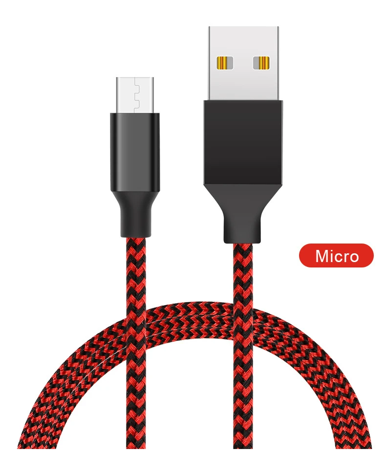 5V 2.4A usb type c кабель 1 м 2 м 3 м Быстрая зарядка type-C Micro кабель usb с подсветкой для samsung S8 S9 huawei P20 P30 Pro Iphone 8 X - Цвет: Micro Red