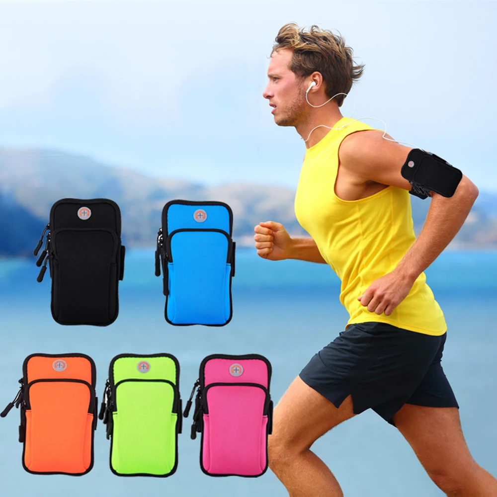 2018 Running bolsas de deporte de las mujeres de los hombres teléfono móvil Paquete De Armas equipo deportivo Jogging correr accesorios bolsa de escalada al aire libre bolsa de brazo