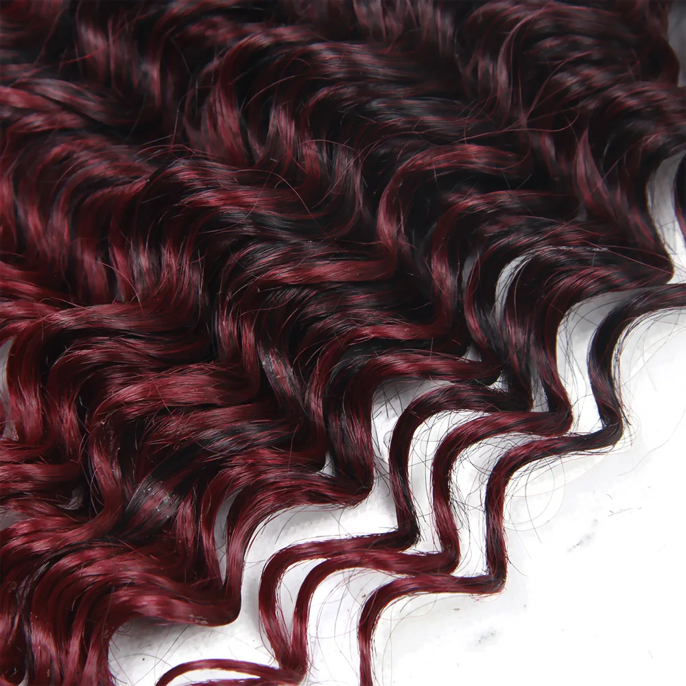 Synthetic Deep Wave Crochet Braiding Hair Extensions 10