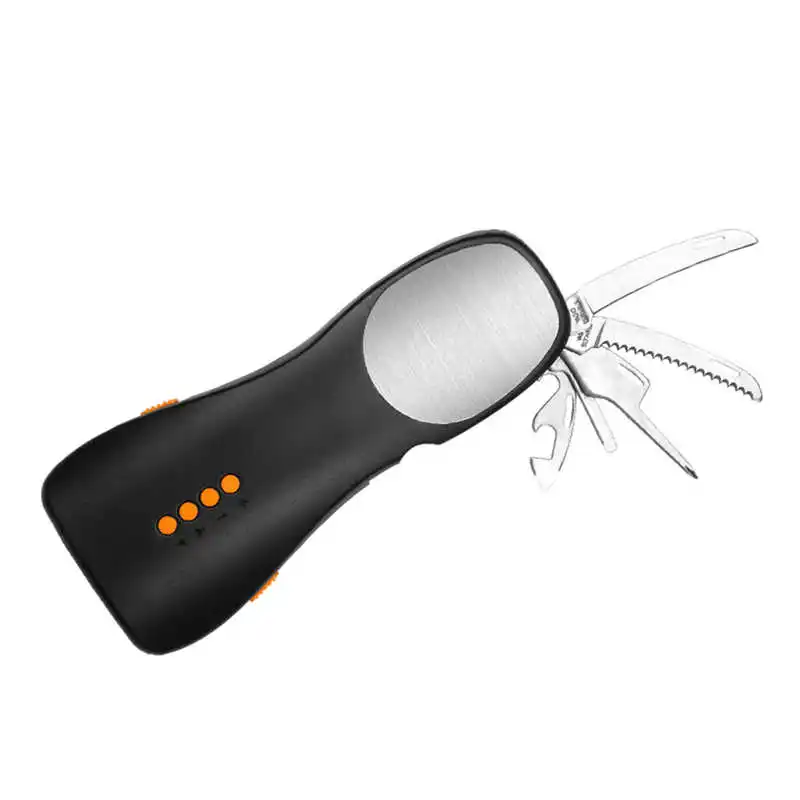 Alarm FM Radio Mobile Phone Charging Hand-operated Power Generat powerful led flashlight laser pointer #4S12 (9)