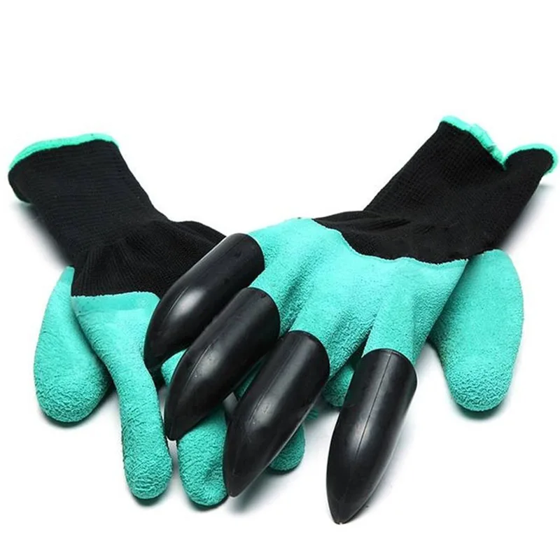 Защитные перчатки садовые перчатки резиновые TPR 1 пара термопластиковые строители рабочие напальчники из АБС-пластика бытовые перчатки для копания
