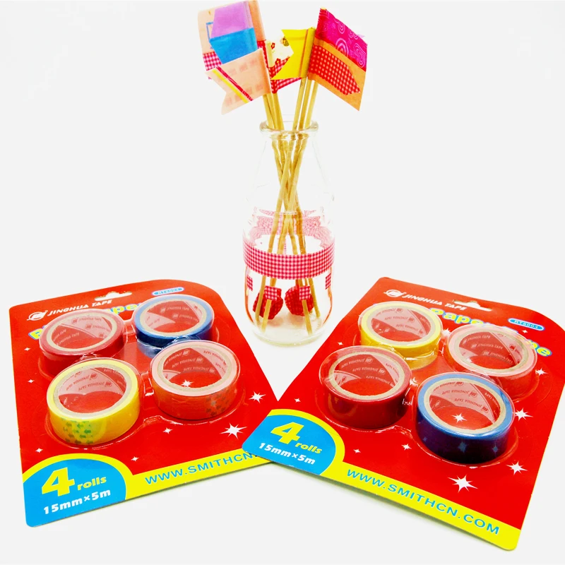 

Ginnva new patterns NEW!!Lovely rice paper tape prints slim washi tape -- high end glue liquid