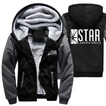 New Winter Jackets and Coats The Flash hoodie Anime Justice League Hooded Thick Zipper Men cardigan Sweatshirts