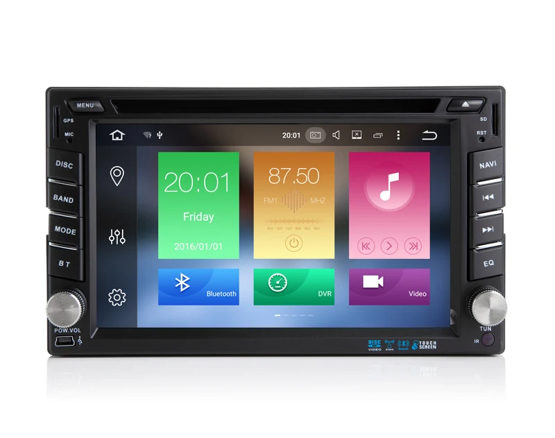 Perfect IPS 6.2" 4G+32G Android 8.0 Universal Car DVD Audio Stereo GPS Navigation Double 2 Din 1024*600 HD Head Unit Multimedia Player 3