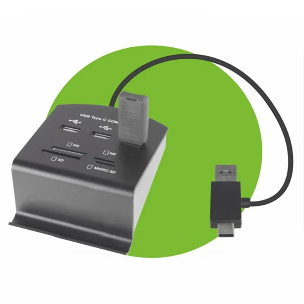 

Portable 7 Ports 3 In 1 Type-c USB 2.0 COMBO High Speed Hub Power Adapter Cable for PC Laptop Charging HUB