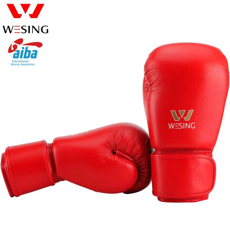 Wesing AIBA Approved Boxing Gloves 12oz Competition Professional Training Kickboxing Sanda Boxer Gloves Red Blue