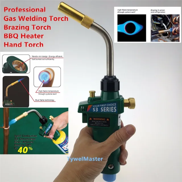 Braze Welding Torch MAPP Propane Gas Torch Self Ignition w Trigger