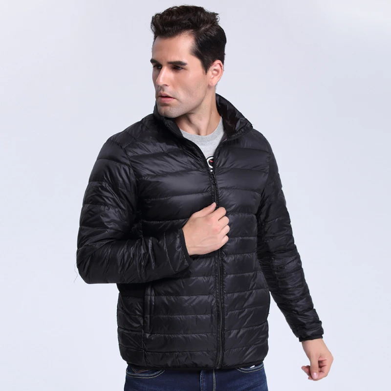 Men Down Jacket Autumn winter ultra-light warm fitt leisure thin M-5XL