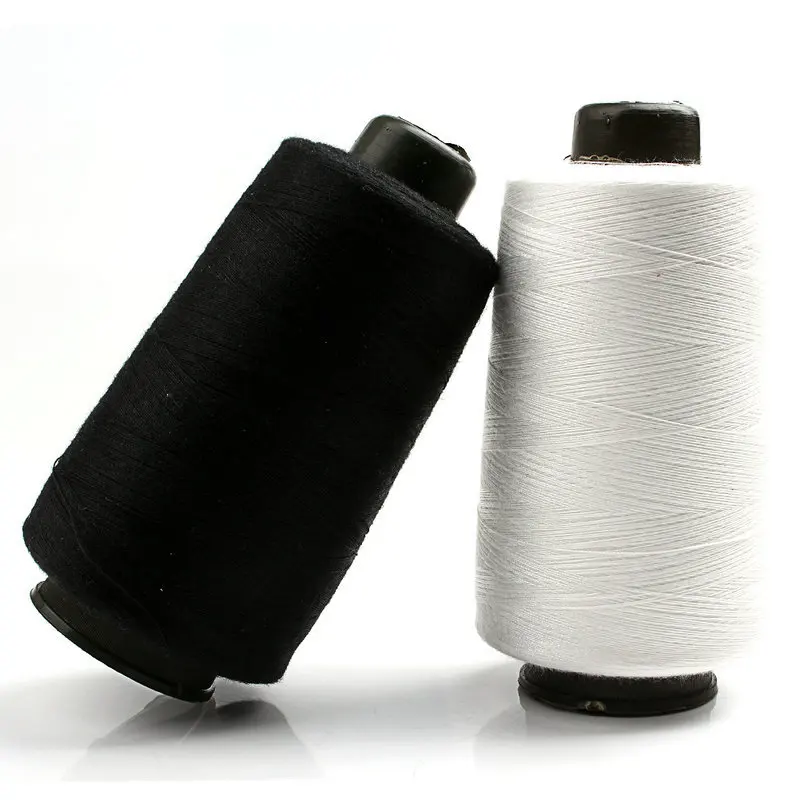 2 PCS 3000M Yards Overlocking Sewing Machine White and Black Industrial
