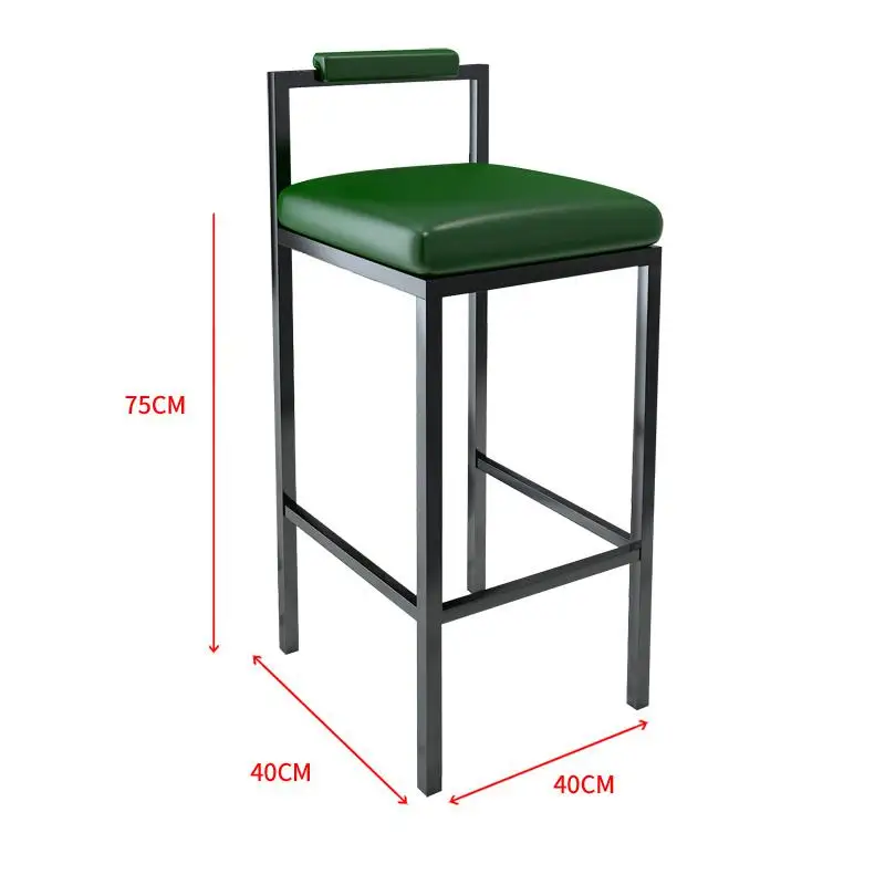 Скандинавский современный минималистичный барный табурет, барный высокий табурет для дома из кованого железа, журнальный столик из твердой древесины - Цвет: Style 2