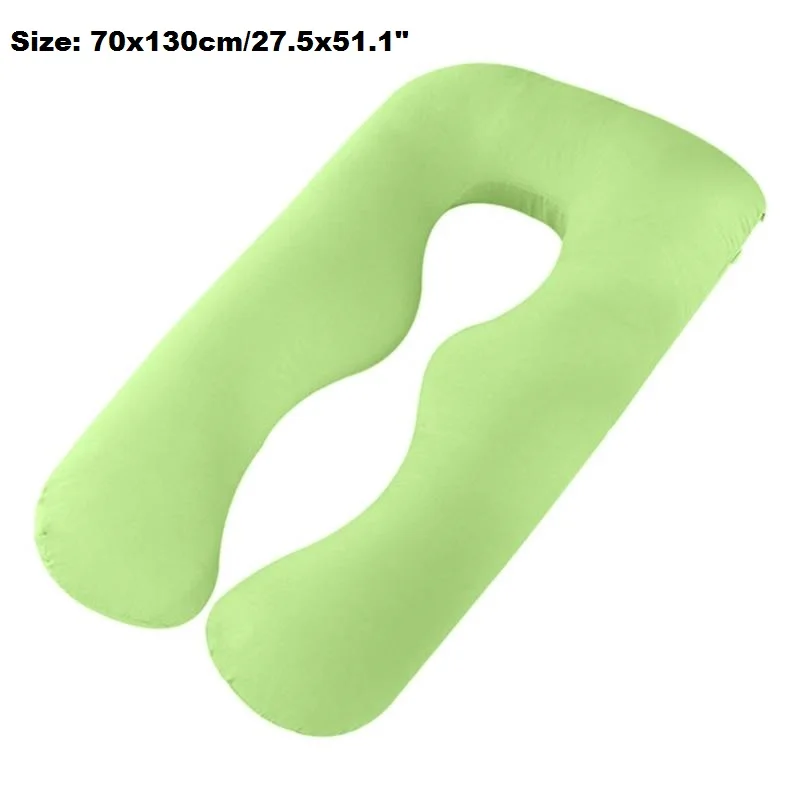 Подушка для беременных, постельные принадлежности для всего тела, Подушка для беременных женщин, хорошая u-образная Подушка для сна, длинная боковая комфортная Подушка для беременных - Цвет: Green