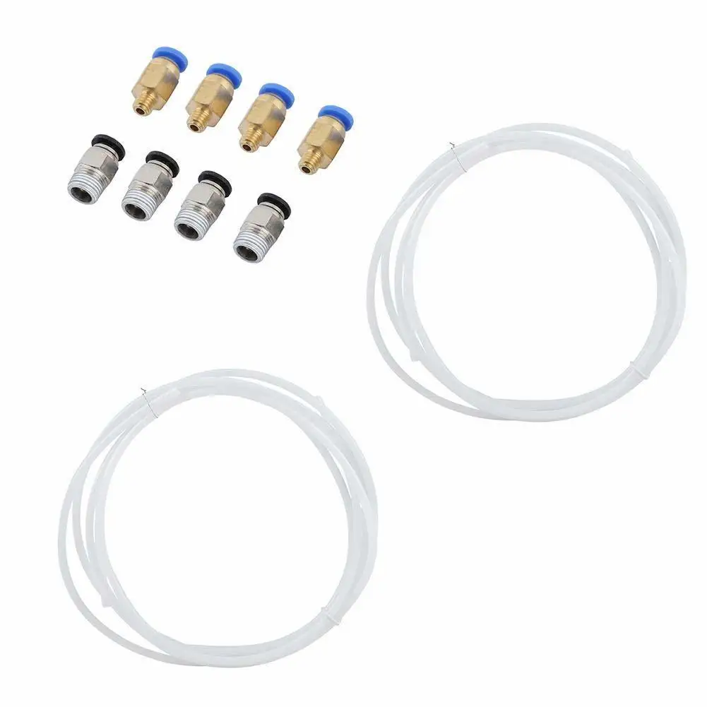 

3d Printers Accessories 2 PTFE Teflon Tube + 4 PC4-M6 Quick Fitting+4 PC4-M10 Straight Pneumatic Fitting Push