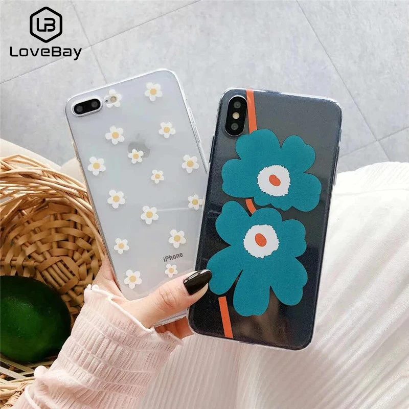 Lovebaby прозрачные чехлы с настоящим цветком для iphone 6 S 7 8 Plus X XS Max XR мягкие