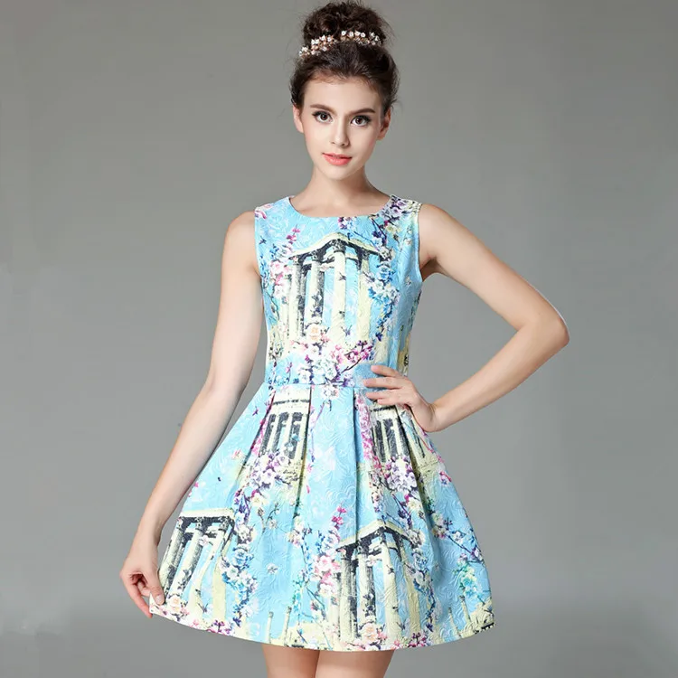 Vestidos печать летнее платье цветочные платья женщин ну вечеринку Vestido короткий