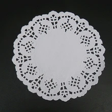 5,5 дюймов белая кружевная круглая бумага форма бумажная салфетка для тортов бумажная Подушка