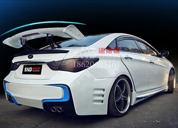 

ABS Primer CAR REAR WING TRUNK SPOILER For GT ALL Sedan Universal Fast by EMS (With Lamp)