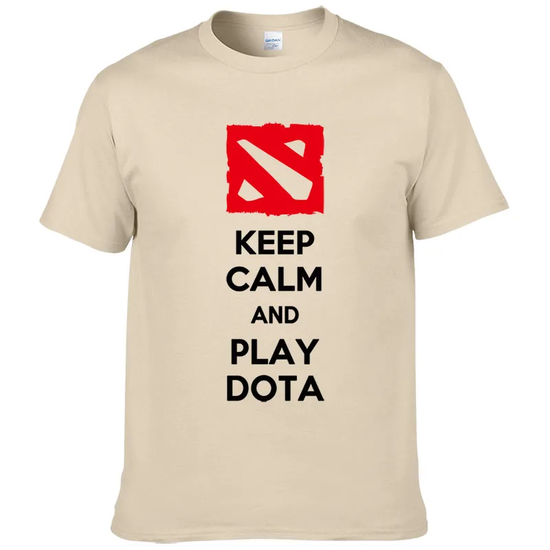 Модные топы, Keep Calm And Play Dota 2, футболки, футболки из фильма Ходячие мертвецы, мужские летние футболки, хлопковые футболки#023 - Цвет: 19