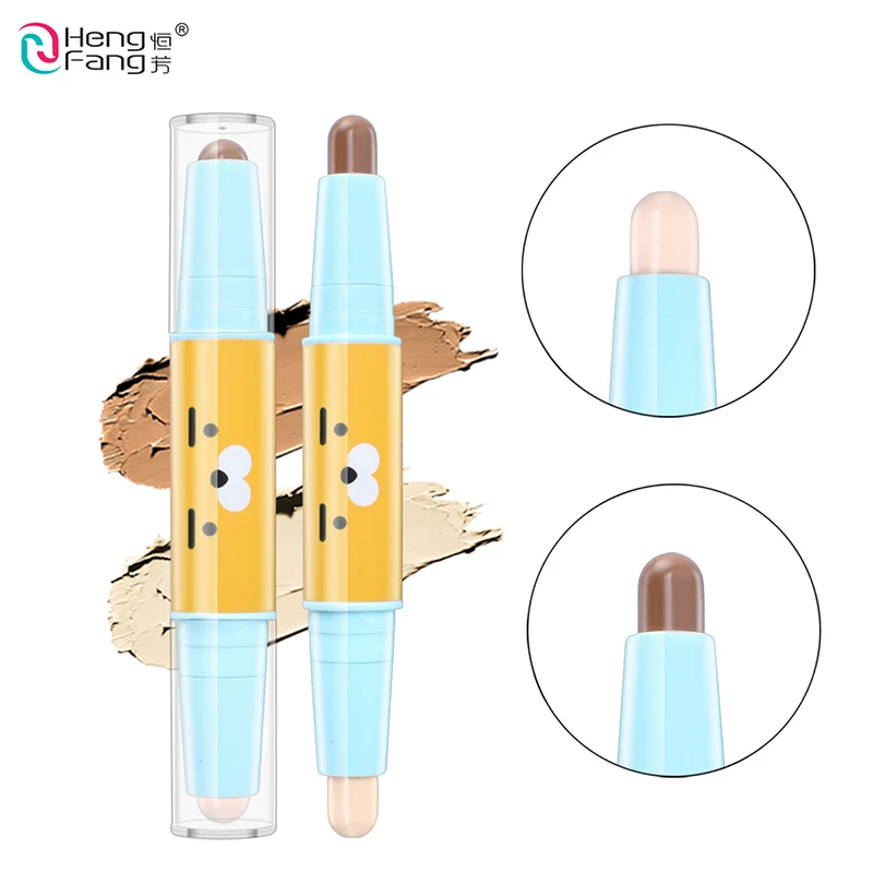 HengFang Cartoon Bears 3 Color Double Ended Contour&ampHighlight Stick Concealer Pen Texture Contour Facial Repair Tools |