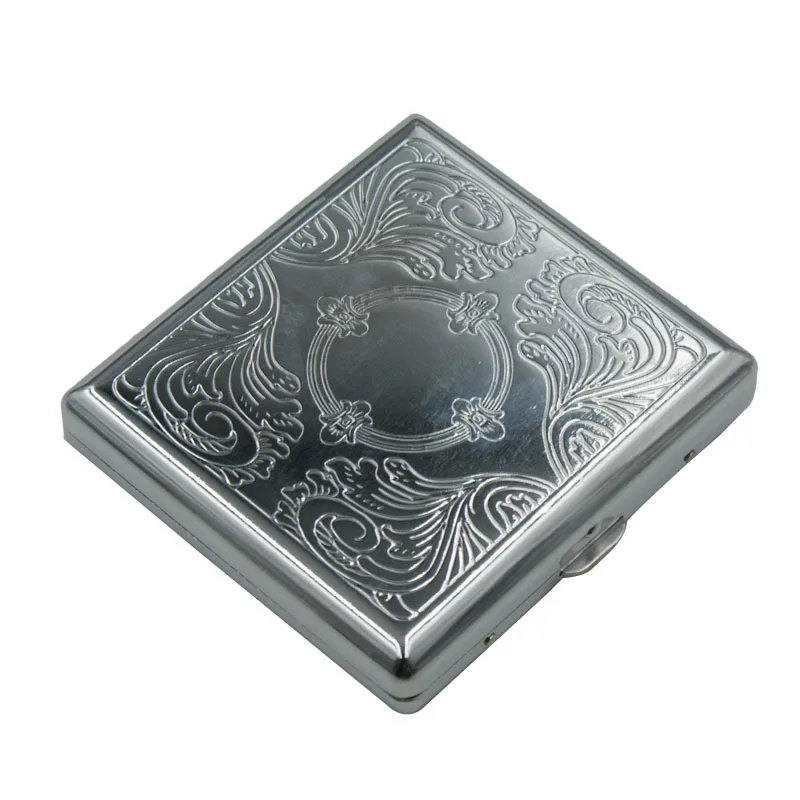 

Engrave Printing Cigarette Accessories Metal Cigarette Case Cigarette box for 20pcs Vintage Metal Cigarette Box on Sale