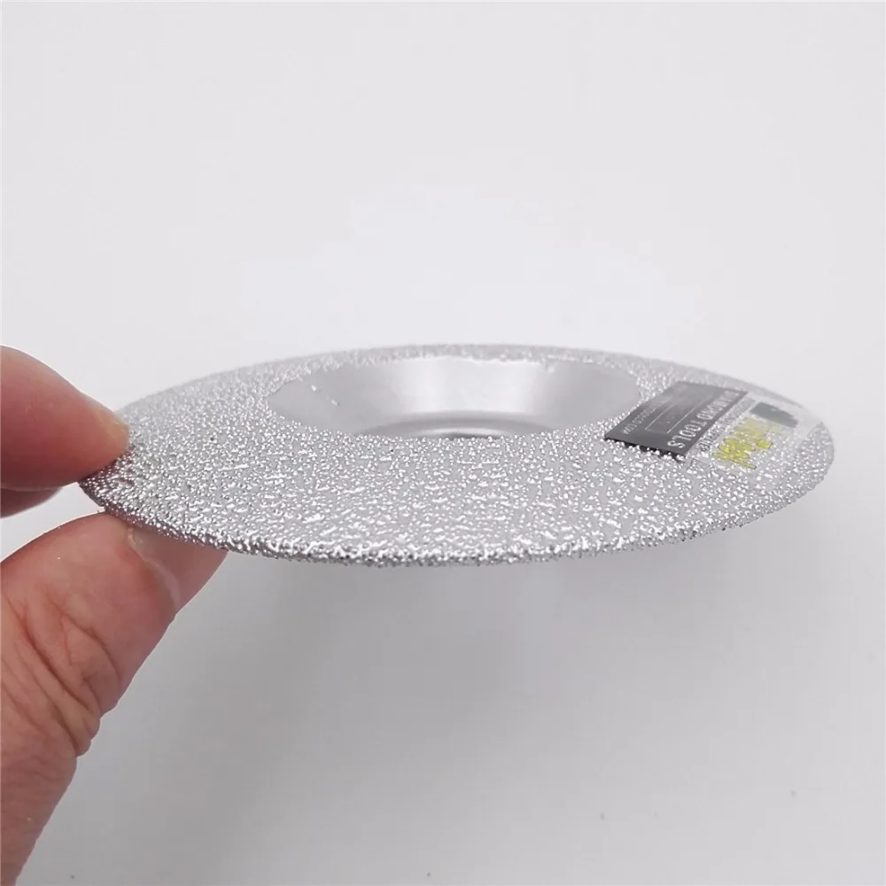 DIATOOL 2PCS 4" Vacuum Brazed diamond cup wheel for multi-purpose, convex grinding wheel for all stone and construction material