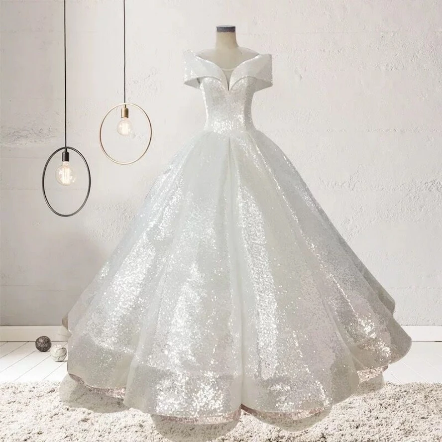 Vestidos de noiva удивительные блестящие платья для свадебной вечеринки 2020 горячая