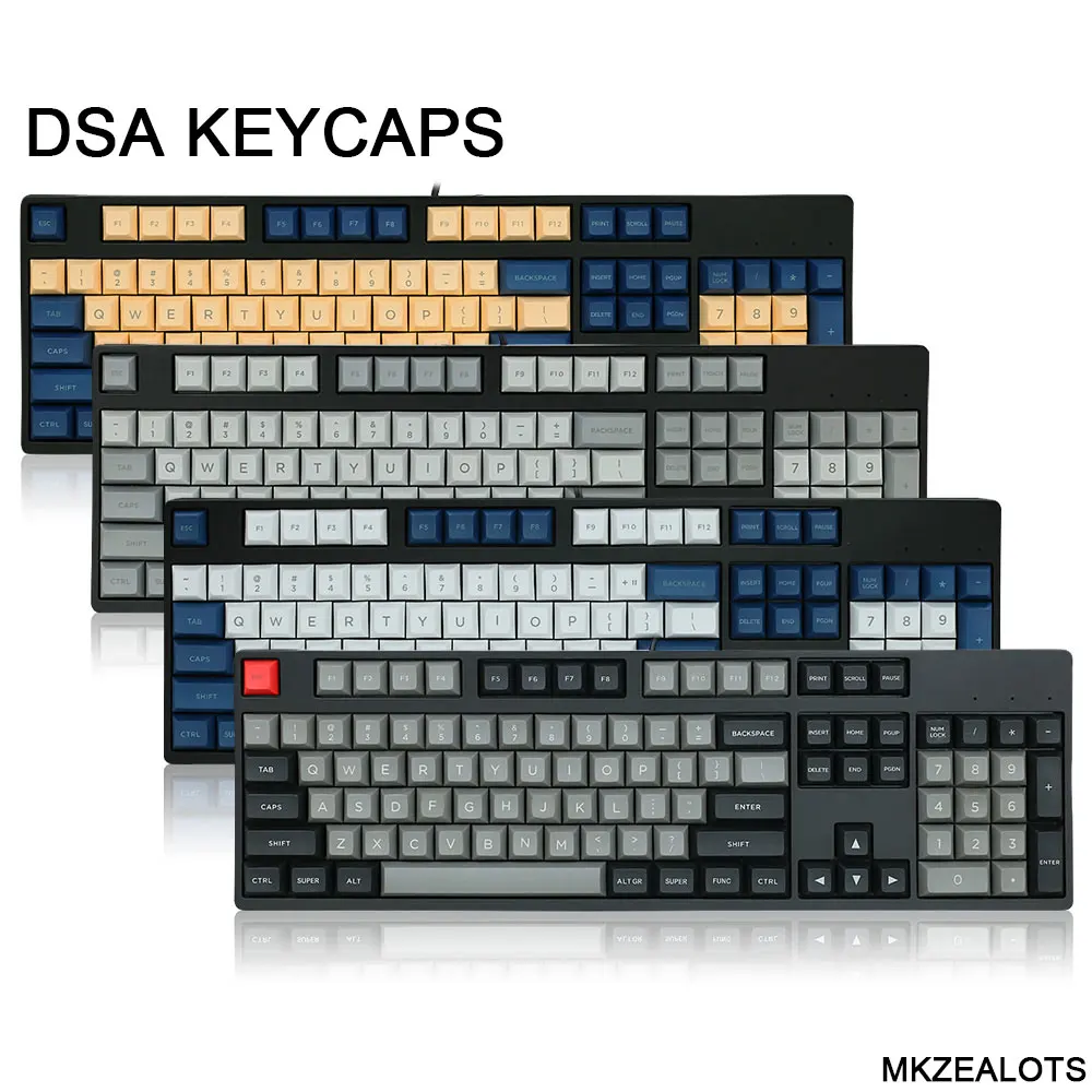 Топ Печатный dsa pbt keycap для механической клавиатуры 108 клавиш iso ключи полный набор