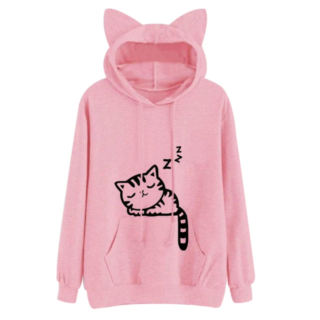 BTS Hoodies Sweatshirt Pink Winter Cat 1