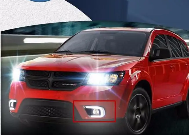 Светодиодный фонарь дневного света для Dodge Journey Fiat Freemon желтый указатель поворота стиль реле DRL противотуманная фара украшение