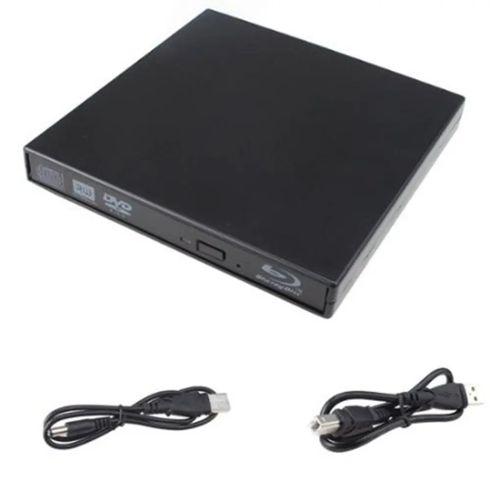 KuWfi USB2.0 External Blu-Ray DVD Drive Slim Writer Burner Play 3D Movie for WINDOWS XP/7/8/10 Optical drive