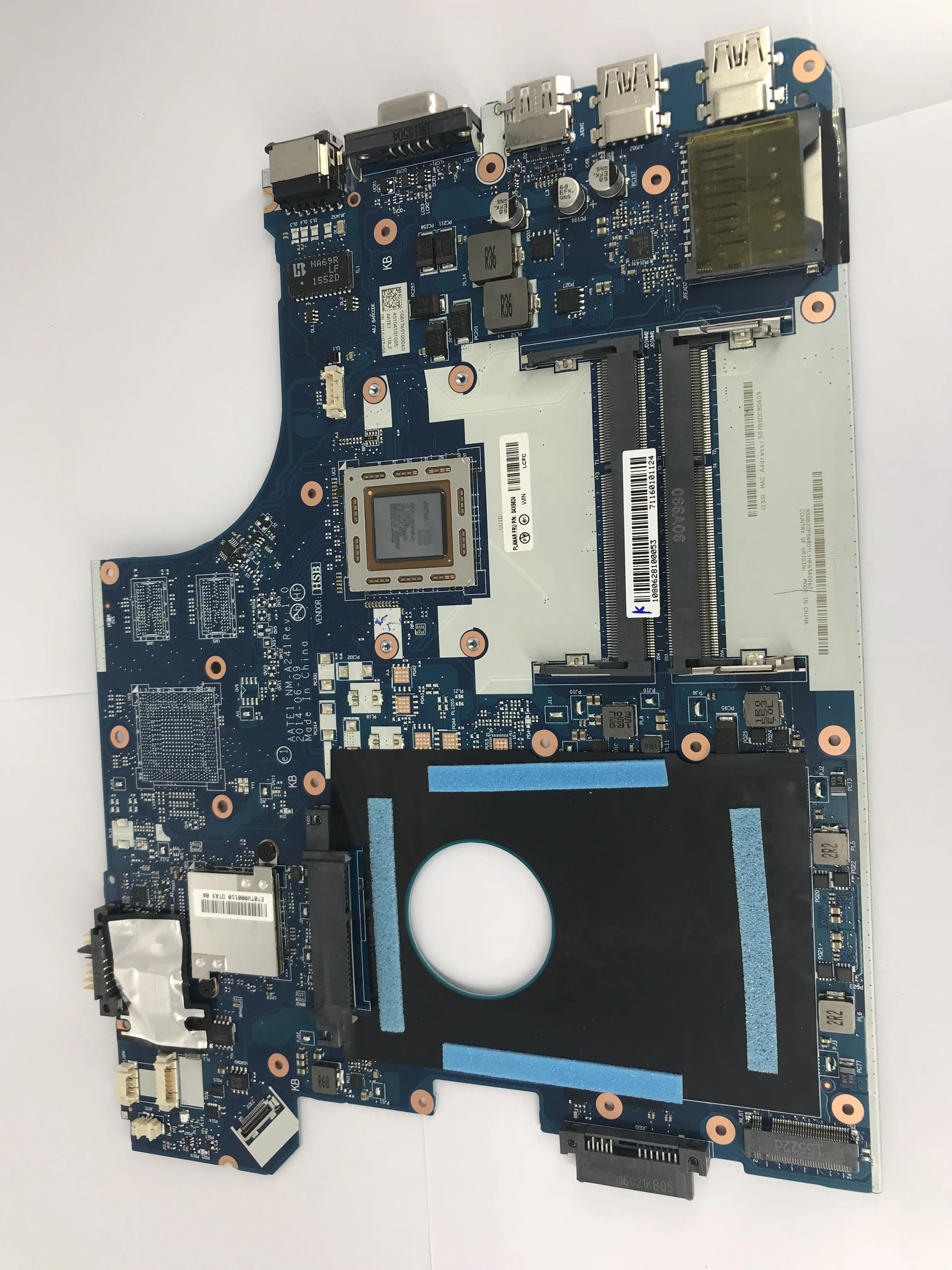 

Laptop Motherboard For Lenovo FOR ThinkPad E555 Motherboard for A6-7000 AATE1 NM-A241 NM-A24 DDR3 Integration 100% Test ok