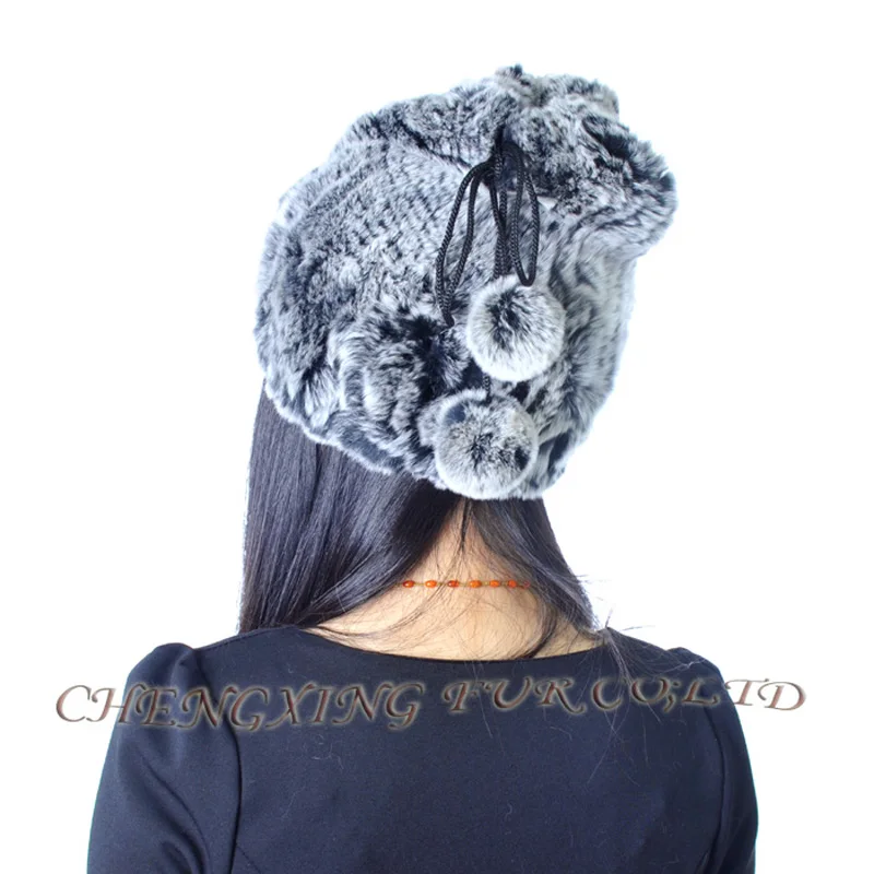 CX-S-160D для девочек, модный двусторонний Настоящий мех кролика, вязаный шарф