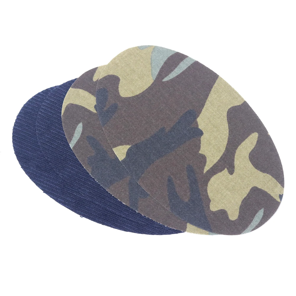 4pcs Corduroy/Camouflage Patches for Clothes Stickers Heat Transfer