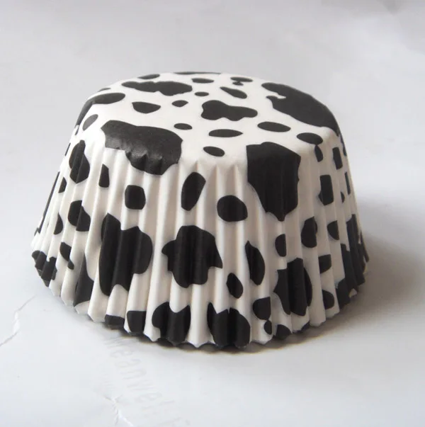 

Free Shipping 100pcs white cow/zebra/leopard animal print Camouflage stripe Cupcake Liner muffin baking Cup cake mold