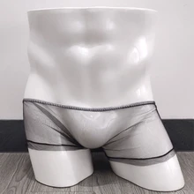 Сексуальные мужские сетчатые Прозрачные Боксеры, Короткие Прозрачные Боксеры Шорты, мужское нижнее белье, эротическое Гей Нижнее белье