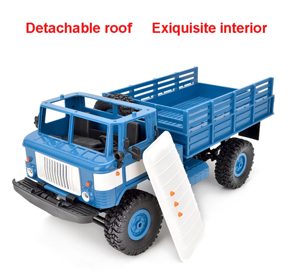 WPL B-24 GAZ-66 DIY 116 RC Climbing Military Truck Mini 2.4G 4WD Off-Road RC Cars Off-Road Racing Car RC Vehicles RTR Gift Toy (14)
